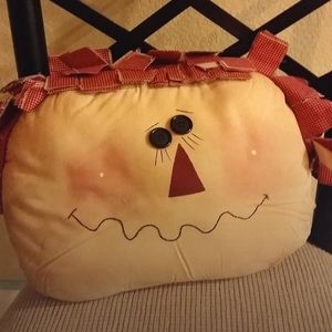 Hand Sewn Raggedy Annie Pillow
